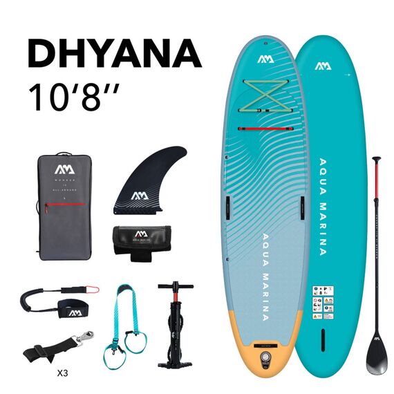 SUP-доска надувная с веслом для йоги Aqua Marina Dhyana 10'8" S23