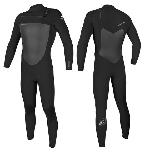 Гидрокостюм мужской длинный O'Neill EPIC 3/2 CHEST ZIP FULL BLACK/BLACK S21