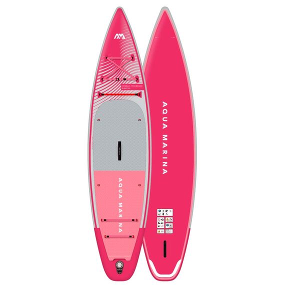 SUP-доска надувная с веслом для туризма Aqua Marina Coral Touring (Raspberry) 11'6" S23