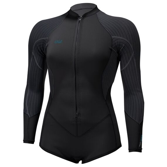Гидрокостюм женский без ног длинный рукав O'Neill Wms Hyperfreak 2/1.5 F/Z L/S Spring BLK/BLK S22_O
