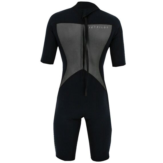 Гидрокостюм мужской короткий Jetpilot FLIGHT 2x2 BZ SS SPRINGSUIT FLATLOCK BLACK/BLACK, img 3