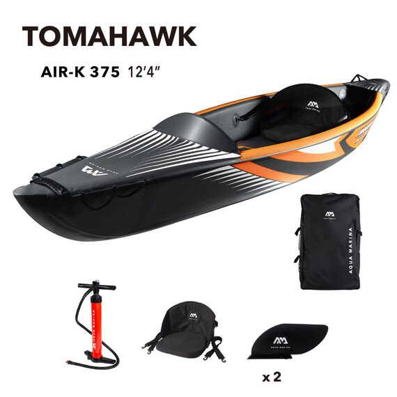 Каяк надувной одноместный Aqua Marina Tomahawk AIR-K 375 S22S