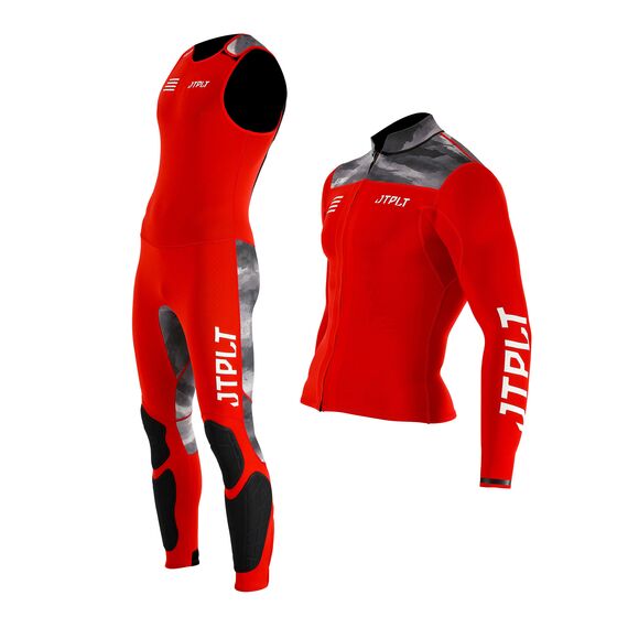 Гидрокостюм муж. длинный без рукавов+гидрокуртка на молнии JP RX Vault John&Jacket red S23