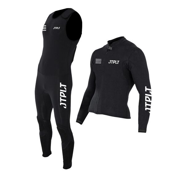 Гидрокостюм муж. длинный без рукавов+гидрокуртка на молнии JP RX Vault John&Jacket black S23