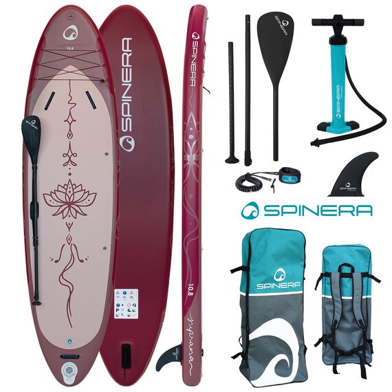 SUP-доска надувная с веслом для фитнеса и йоги Spinera Suprana 10'8" Burgundy HDDS