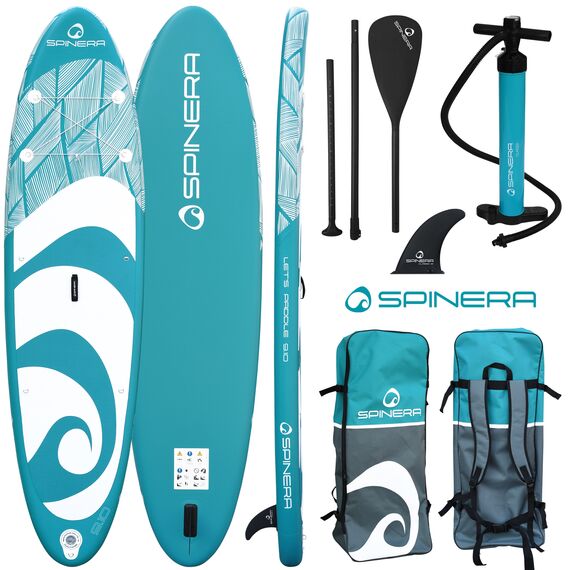 SUP-доска надувная с веслом универсальная Spinera Let's Paddle 9'10" Teal HDDS S23