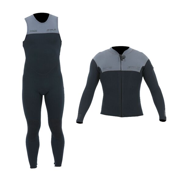 Гидрокостюм муж. длинный без рукавов+гидрокуртка на молнии Jetpilot Venture John&Jacket charcoal S23