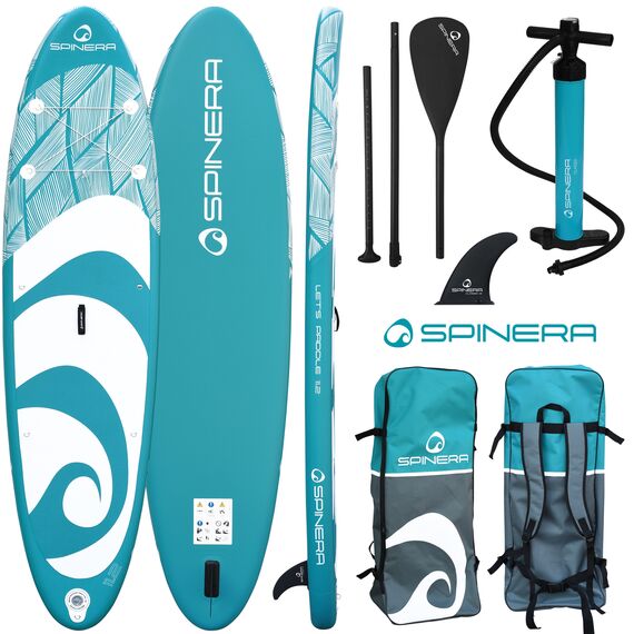 SUP-доска надувная с веслом универсальная Spinera Let's Paddle 11'2" Teal HDDS S23