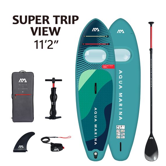SUP-доска надувная семейная с иллюминатором Aqua Marina Super Trip View 11'2" S24
