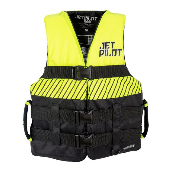 Спасательный жилет для гидроцикла нейлон мужской Jetpilot HELIUM F/E NYLON VEST BLACK/YELLOW, Размер (гидроодежда): 14 (XL)