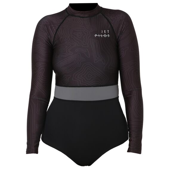 Гидрокостюм лайкра женский без ног длинный рукав Jetpilot Allure Lycras Swimsuit black S24