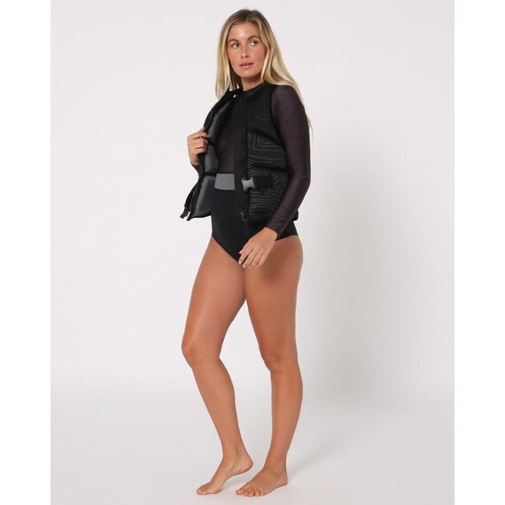 Гидрокостюм лайкра женский без ног длинный рукав Jetpilot Allure Lycras Swimsuit black S24, img 2