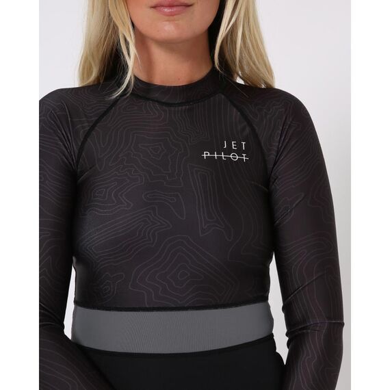 Гидрокостюм лайкра женский без ног длинный рукав Jetpilot Allure Lycras Swimsuit black S24, img 4