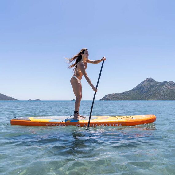 SUP-доска надувная с веслом и плавником с электромотором PF 240S Aqua Marina AMGO 12'0", img 6