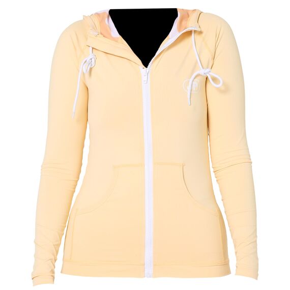 Гидромайка жен. длин. рукав на молнии с капюшоном Jetpilot Zahra L/S Ladies Hooded Rashie yellow S24