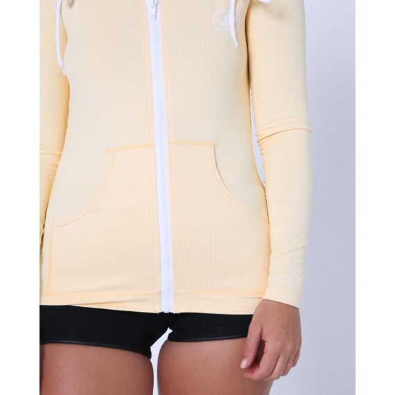 Гидромайка жен. длин. рукав на молнии с капюшоном Jetpilot Zahra L/S Ladies Hooded Rashie yellow S24, img 2