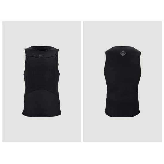 Гидромайка неопрен мужская без рукавов O'Neill Hyperfreak Rib Cage Vest BLK/BLK_о S19