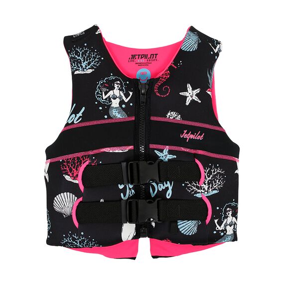 Спасательный жилет неопрен детский Jetpilot Cause Teen ISO 50N Neo Vest Girls black/pink S23
