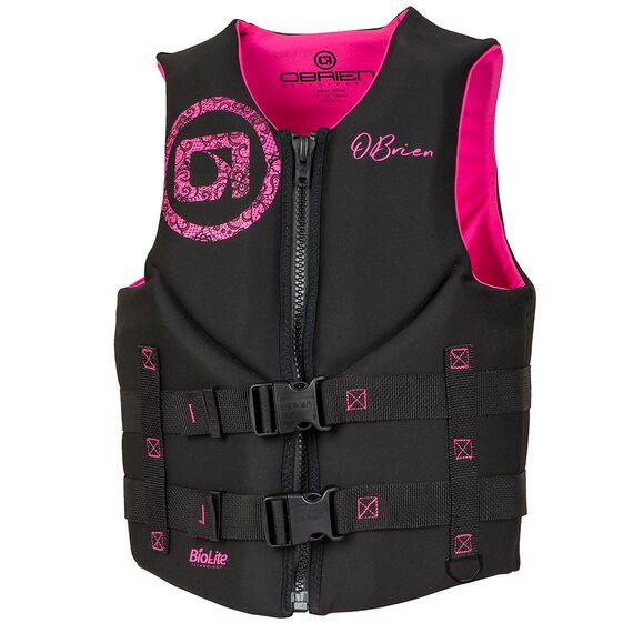 Спасательный жилет неопрен женский O'Brien TRADITIONAL WMS PINK S22S