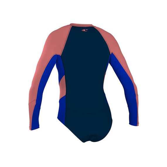 Гидрокостюм женский короткий длинный рукав O'NEILL WMS SUPERLITE L/S BOOTY SPRING SLATE/TAHITNBLU/CORAL (DM6), img 2