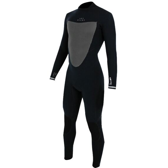 Гидрокостюм мужской длинный Jetpilot FLIGHT 3x2 BZ STEAMER FLATLOCK BLACK/BLACK, img 2